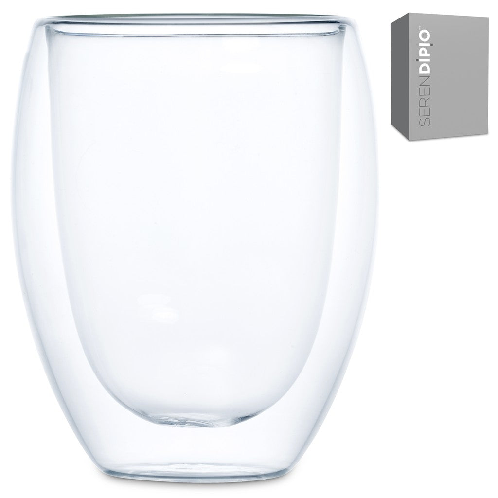 Serendipio Lorenzo Glass Double-Wall Cup - 350ml - Transparent