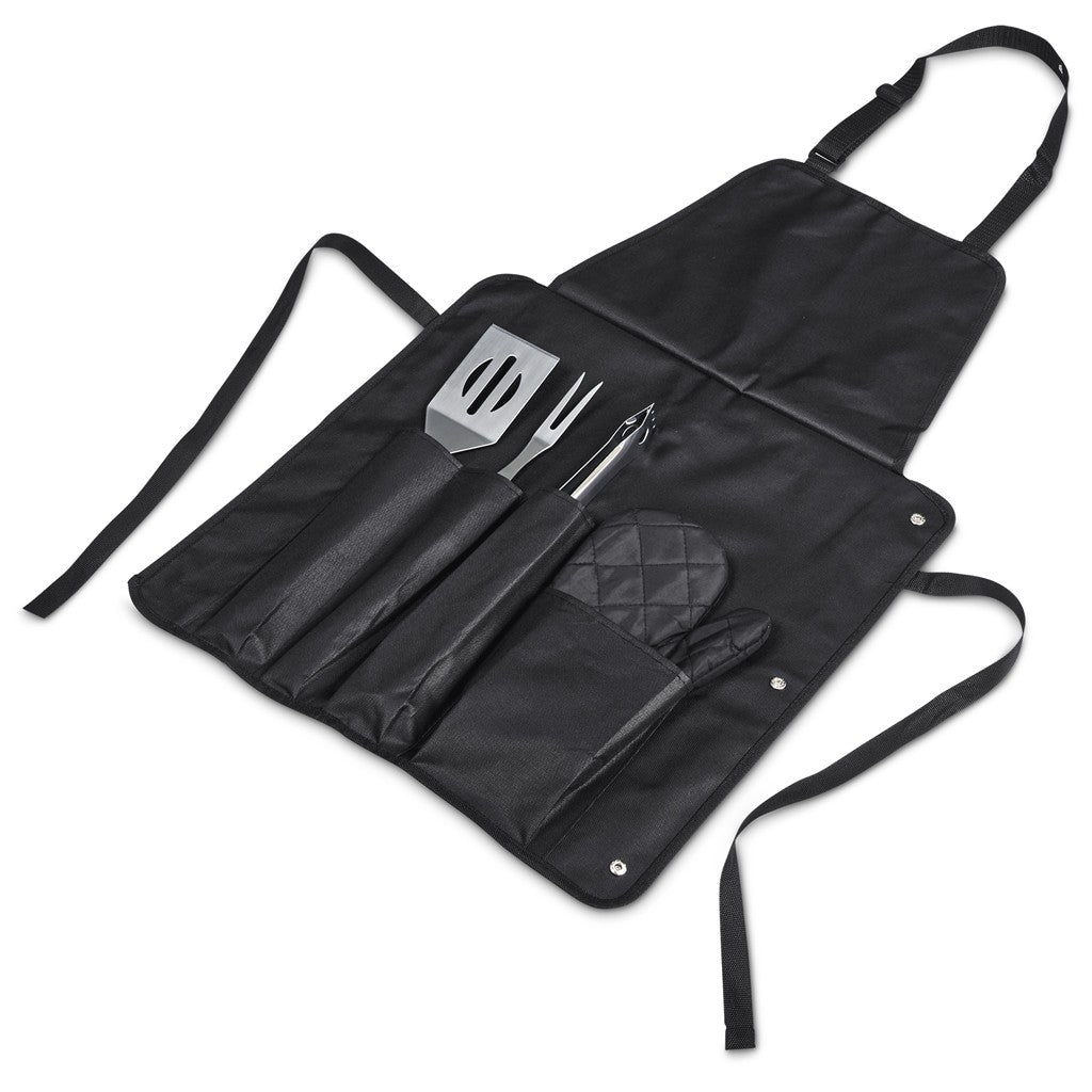 Altitude Griller 4-Piece Braai Apron Set Black