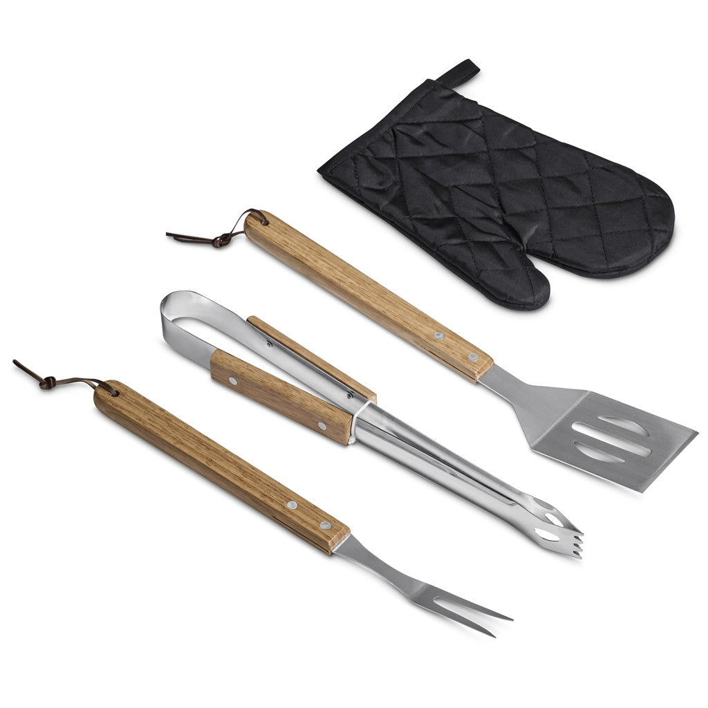 Altitude Griller 4-Piece Braai Apron Set Black