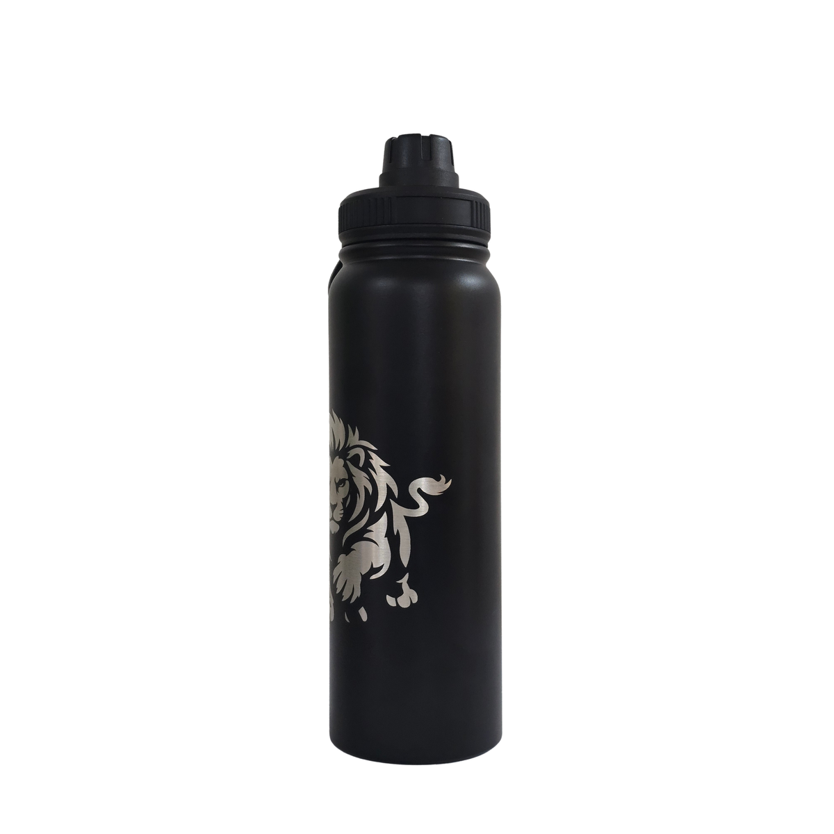 Lion engraved stainless steel water bottle 750ml - third view