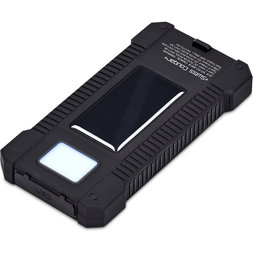 Swiss Cougar Durban Fast Charge 20W Solar Power Bank - 10 000mAh