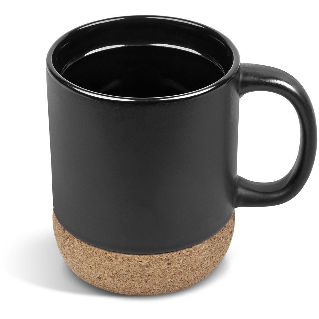 Serendipio Sienna Cork & Ceramic Coffee Mug - 340ml - Black