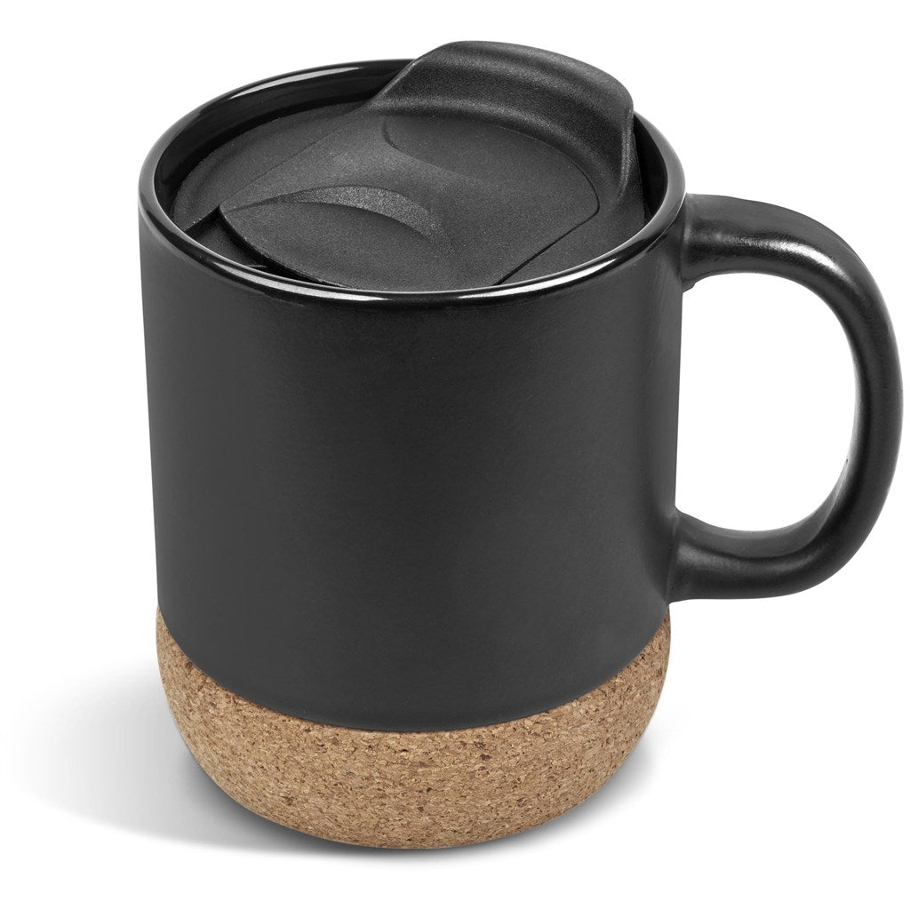 Serendipio Sienna Cork & Ceramic Coffee Mug - 340ml - Black