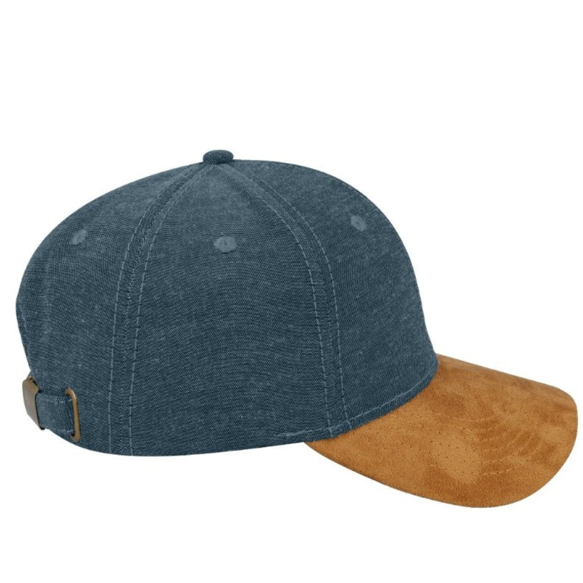 Chambray/Suede 6 Panel Cap