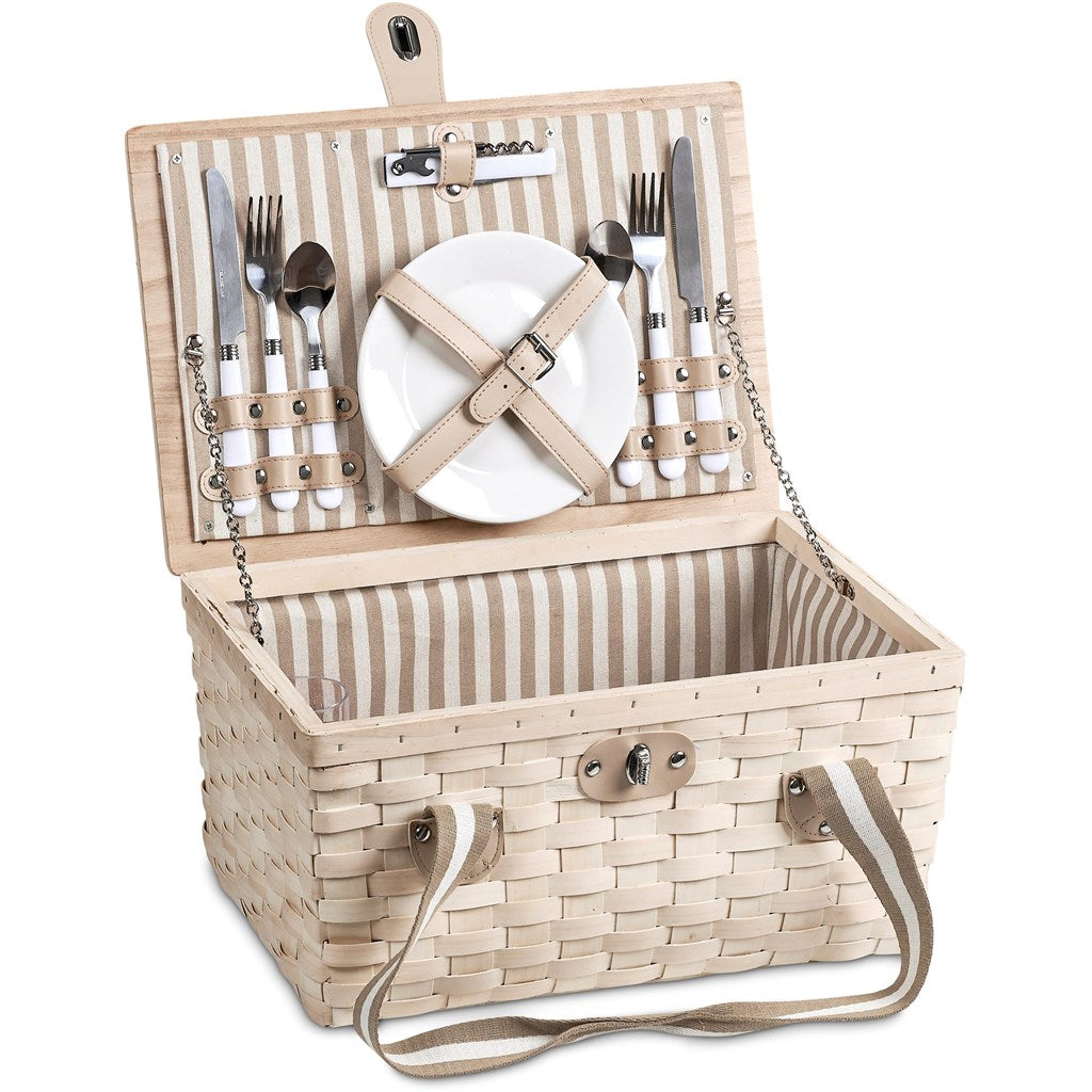 Serendipio Montega 2-Person Picnic Basket Natural