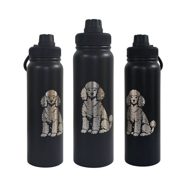 Stainless Steel Water Bottle - 750ml - Poodle