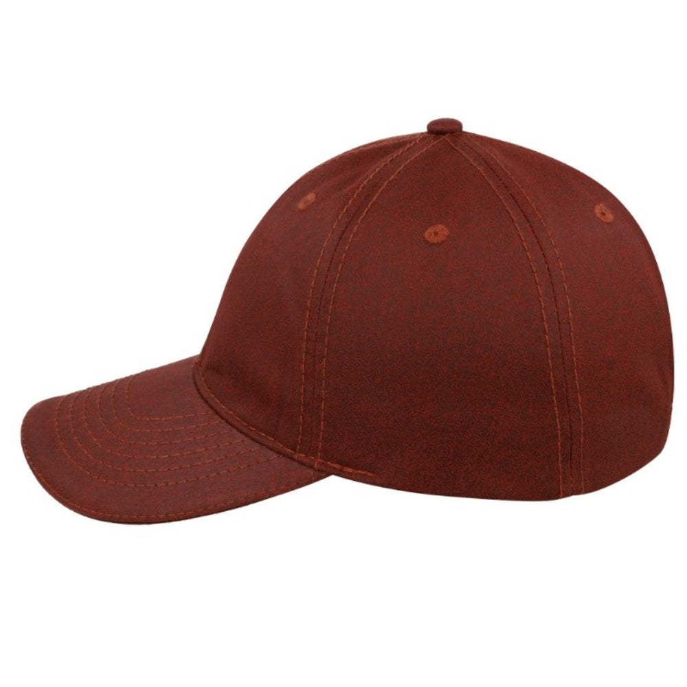 Washed Oil Skin 6P Cap