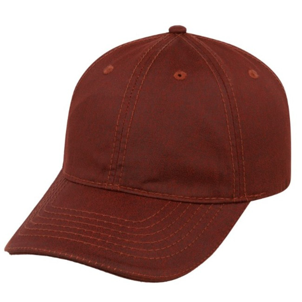 Washed Oil Skin 6P Cap