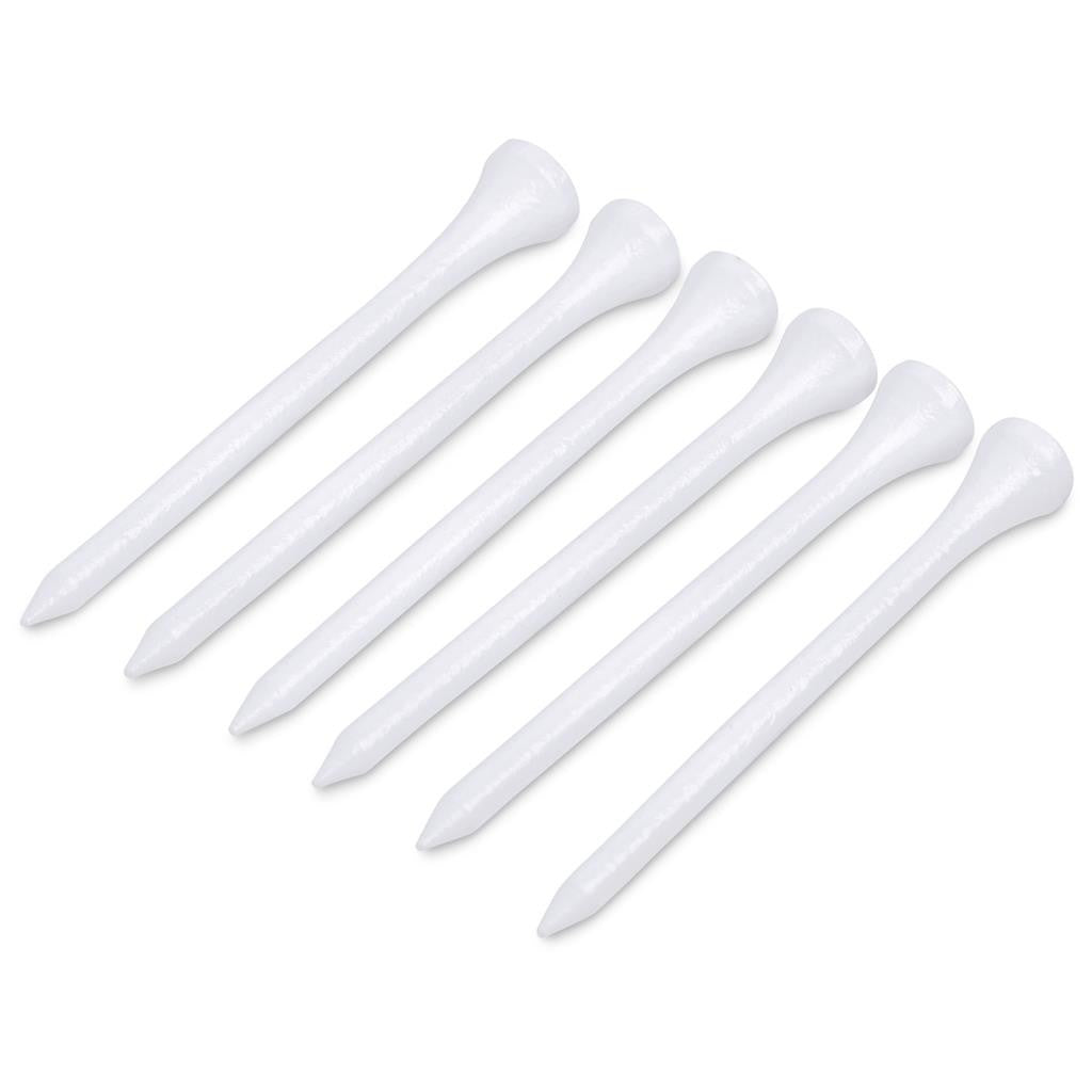 Altitude OnPar Golf Tees Pack of 6 Solid White