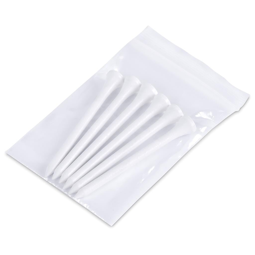 Altitude OnPar Golf Tees Pack of 6 Solid White