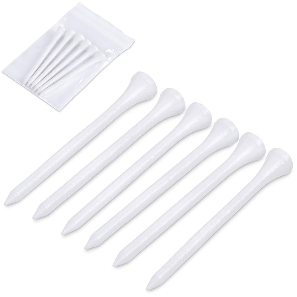Altitude OnPar Golf Tees Pack of 6 Solid White