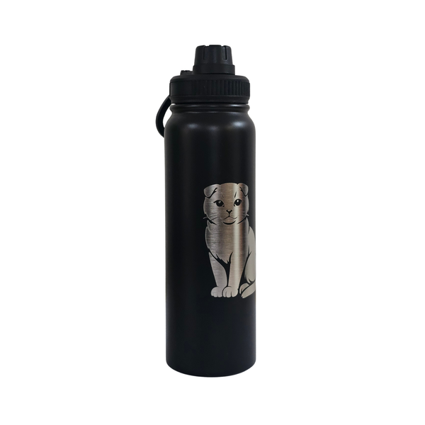 Stainless Steel Water Bottle - 750ml - Scottish Fold