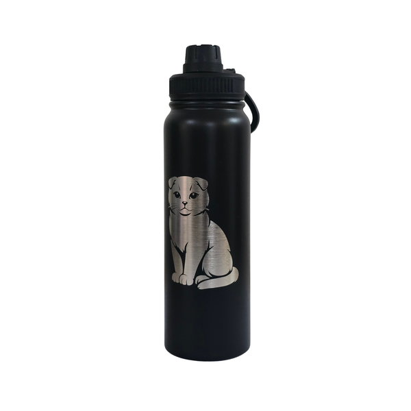 Stainless Steel Water Bottle - 750ml - Scottish Fold