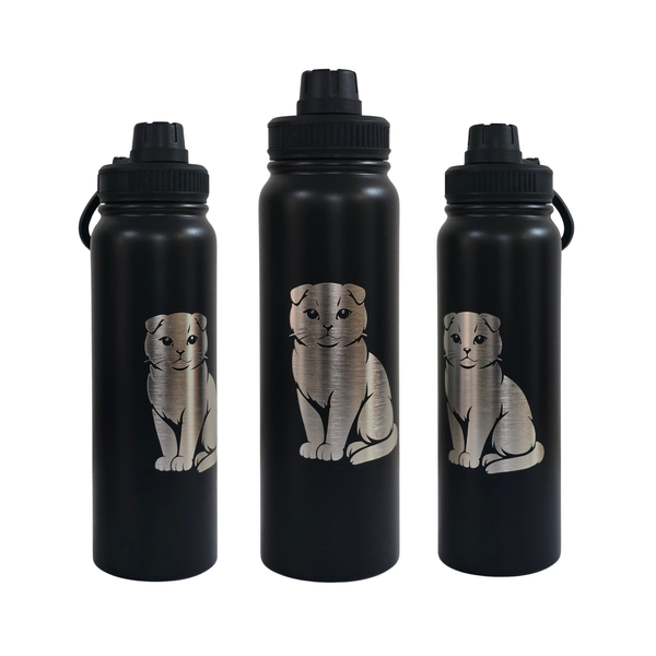 Stainless Steel Water Bottle - 750ml - Scottish Fold