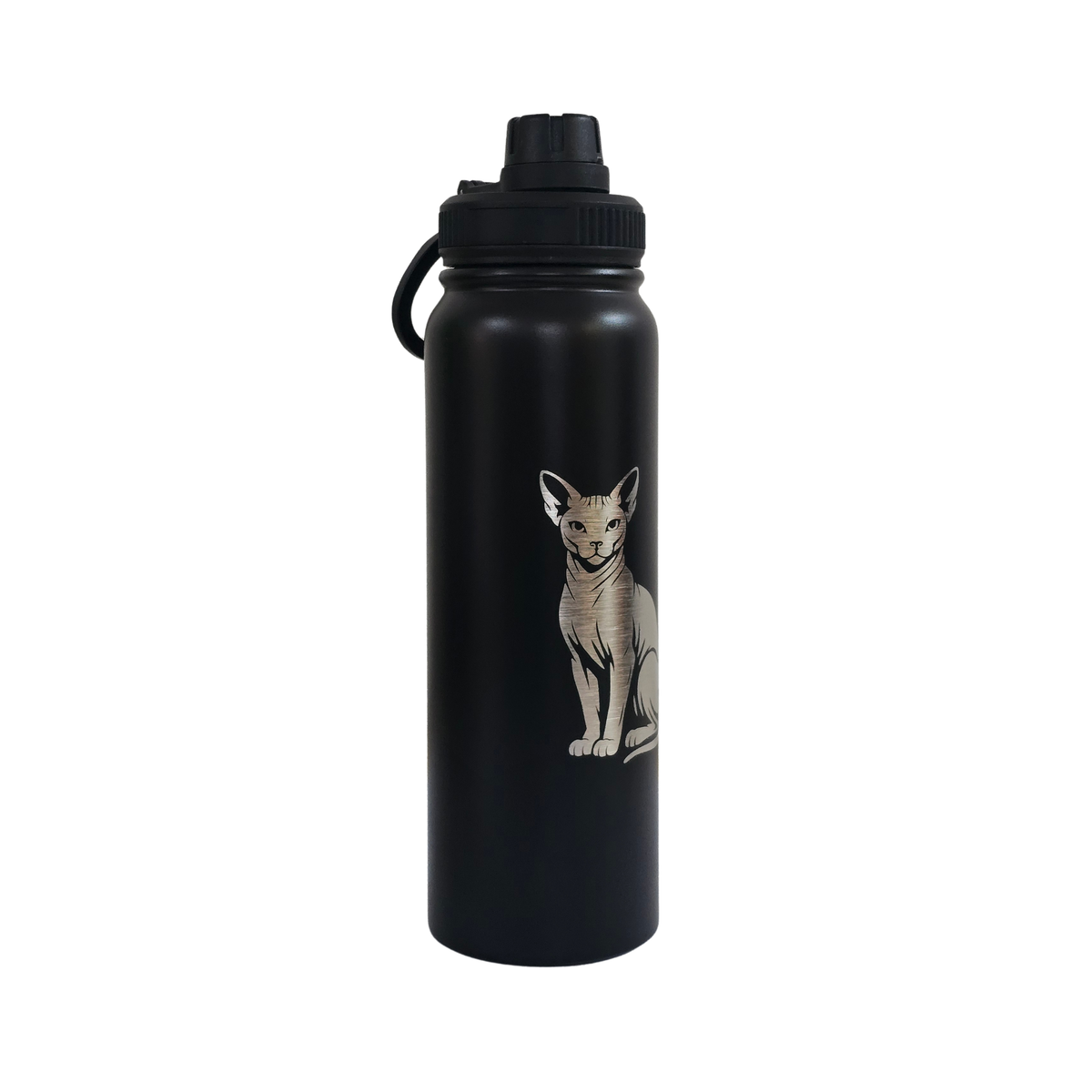 Sphynx engraved stainless steel water bottle 750ml - second view
