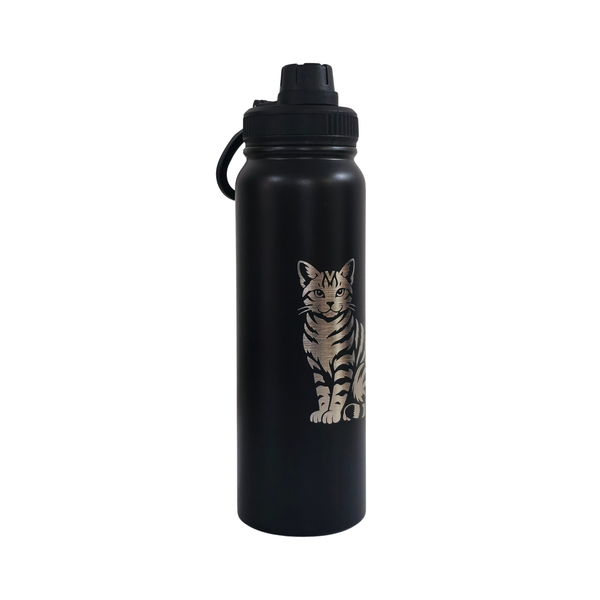 Stainless Steel Water Bottle - 750ml - Tabby