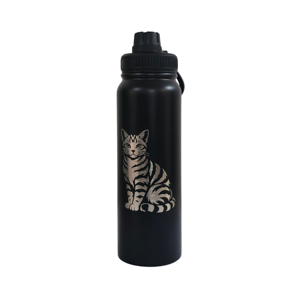 Stainless Steel Water Bottle - 750ml - Tabby