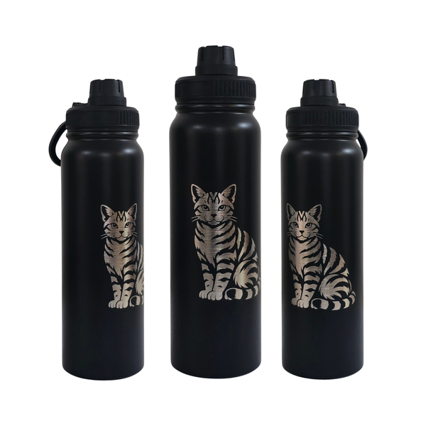 Stainless Steel Water Bottle - 750ml - Tabby