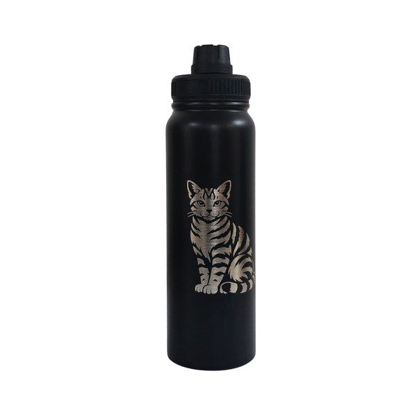 Stainless Steel Water Bottle - 750ml - Tabby