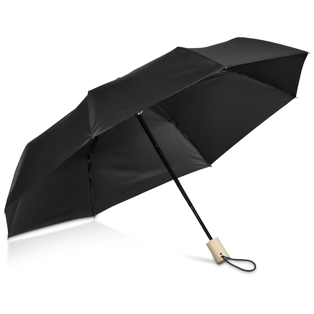 Okiyo Ameno Recycled PET Auto-Open Compact Umbrella - Black